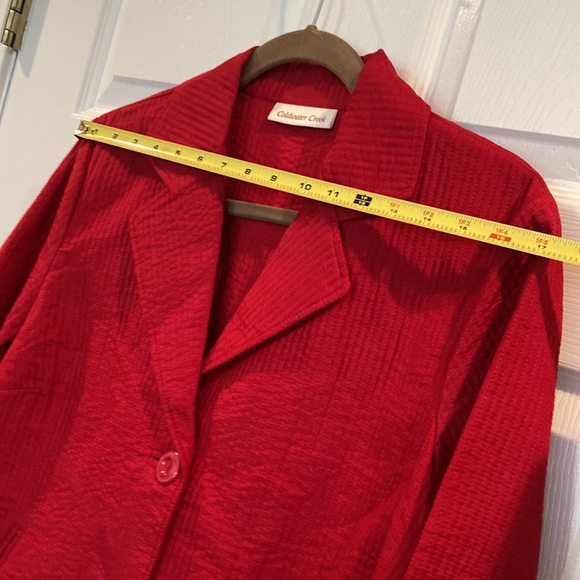 Coldwater Creek Red Jacket Sz 12 - Picture 9 of 14